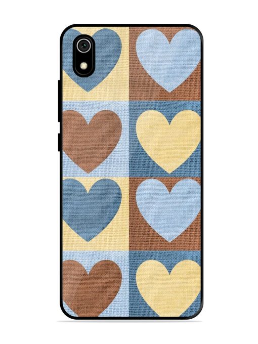 Hearts On Canvas Glossy Soft Edge Case for Xiaomi Redmi 7A Chachhi