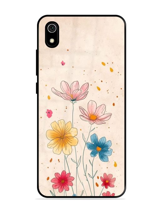 Delicate Bloom Glossy Soft Edge Case for Xiaomi Redmi 7A Chachhi