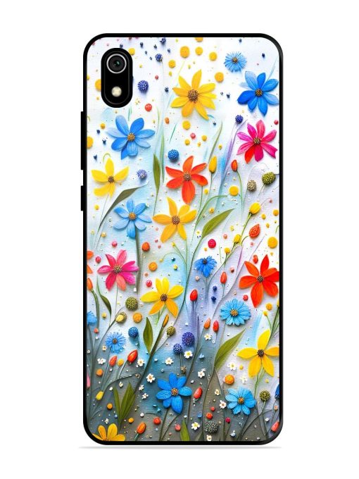 Vibrant Floral Glossy Soft Edge Case for Xiaomi Redmi 7A Chachhi