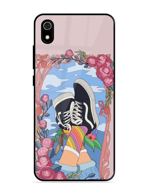 Floral Fantasy Glossy Soft Edge Case for Xiaomi Redmi 7A Chachhi