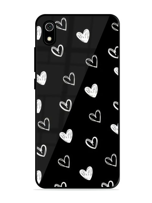 Scattered Hearts Glossy Soft Edge Case for Xiaomi Redmi 7A Chachhi