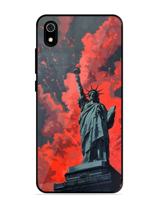 Lady Liberty'S Firework Finale Glossy Soft Edge Case for Xiaomi Redmi 7A Chachhi