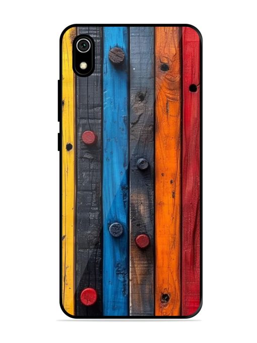 Rainbow Plank Glossy Soft Edge Case for Xiaomi Redmi 7A Chachhi