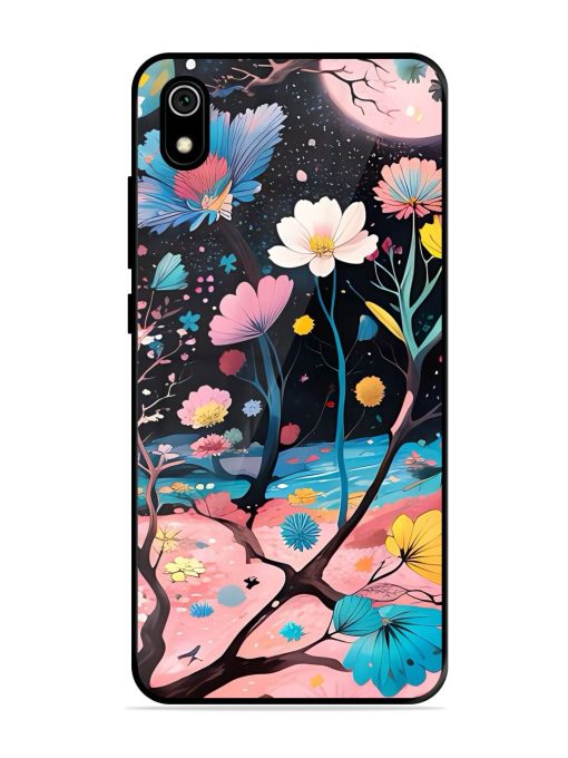 Cosmic Bloom Glossy Soft Edge Case for Xiaomi Redmi 7A Chachhi