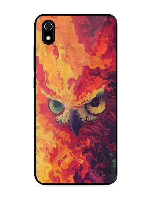 Fiery Owl Glossy Soft Edge Case for Xiaomi Redmi 7A Chachhi