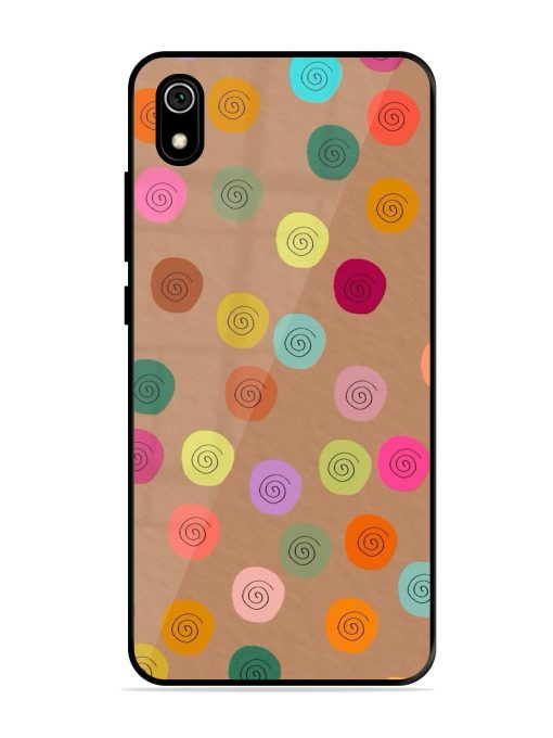 Swirly Dots On Kraft Glossy Soft Edge Case for Xiaomi Redmi 7A Chachhi