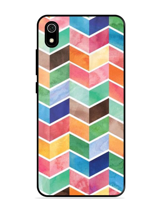 Watercolor Chevron Whimsy Glossy Soft Edge Case for Xiaomi Redmi 7A Chachhi