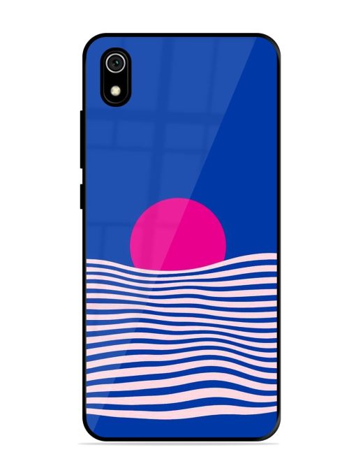 Pink Sunset Over Blue Waves Glossy Soft Edge Case for Xiaomi Redmi 7A Chachhi