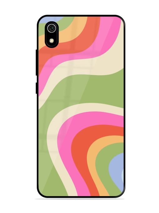 Wavy Rainbow Wonderland Glossy Soft Edge Case for Xiaomi Redmi 7A Chachhi