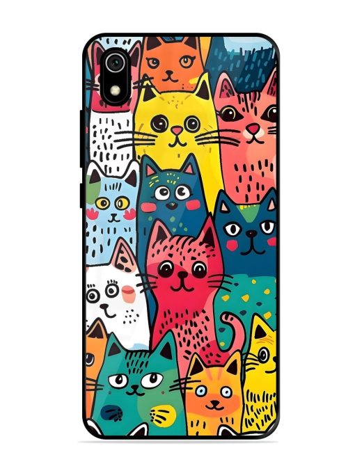 Feline Frenzy Glossy Soft Edge Case for Xiaomi Redmi 7A Chachhi