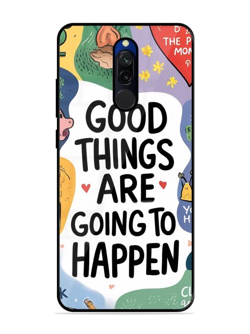 Uplifting Scribbles Glossy Soft Edge Case for Xiaomi Redmi 8