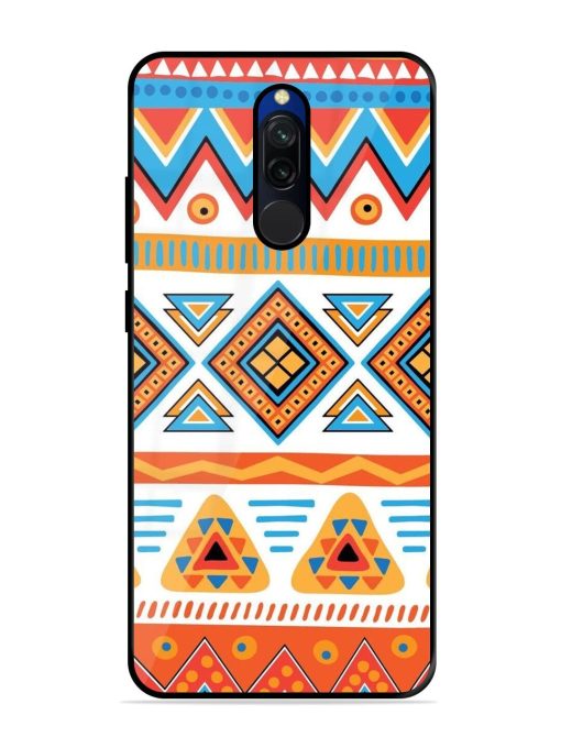 Vibrant Tribal Pattern Glossy Soft Edge Case for Xiaomi Redmi 8