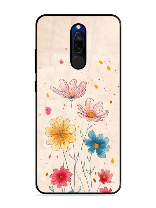 Delicate Bloom Glossy Soft Edge Case for Xiaomi Redmi 8