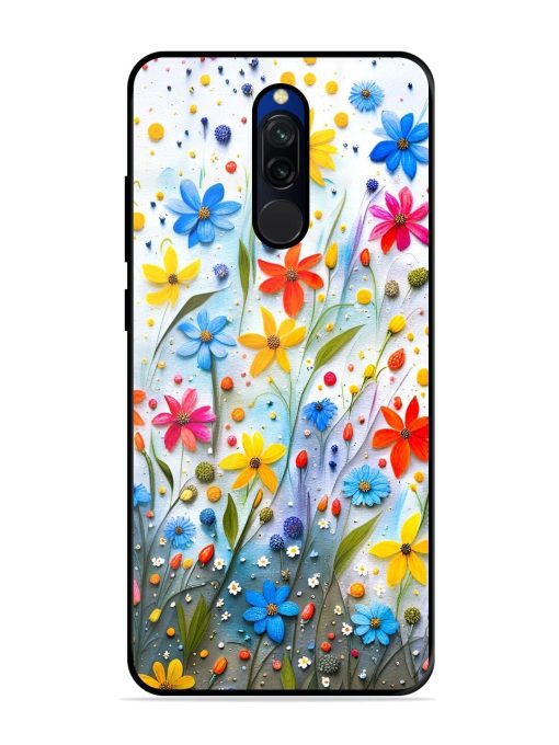 Vibrant Floral Glossy Soft Edge Case for Xiaomi Redmi 8