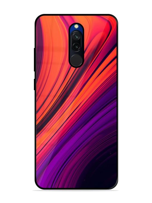 Crimson Curls Glossy Soft Edge Case for Xiaomi Redmi 8