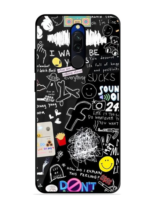 Doodle Diary Glossy Soft Edge Case for Xiaomi Redmi 8