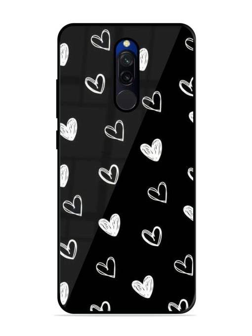 Scattered Hearts Glossy Soft Edge Case for Xiaomi Redmi 8