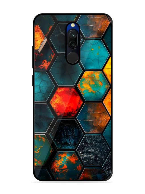 Hexagon Hive Glossy Soft Edge Case for Xiaomi Redmi 8