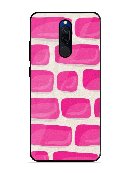 Pink Brick Wall Glossy Soft Edge Case for Xiaomi Redmi 8