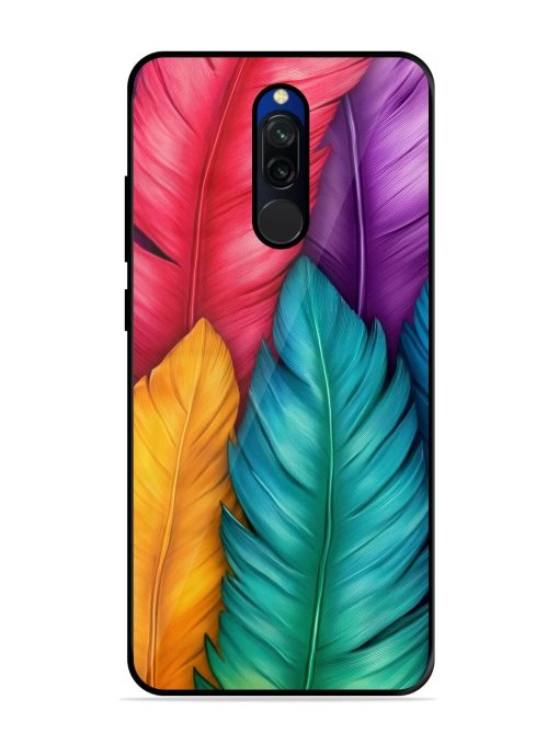 Rainbow Feathers Glossy Soft Edge Case for Xiaomi Redmi 8