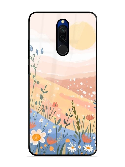 Golden Hour Blooms Glossy Soft Edge Case for Xiaomi Redmi 8