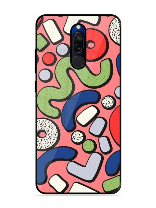 Groovy Geometric Shapes Glossy Soft Edge Case for Xiaomi Redmi 8