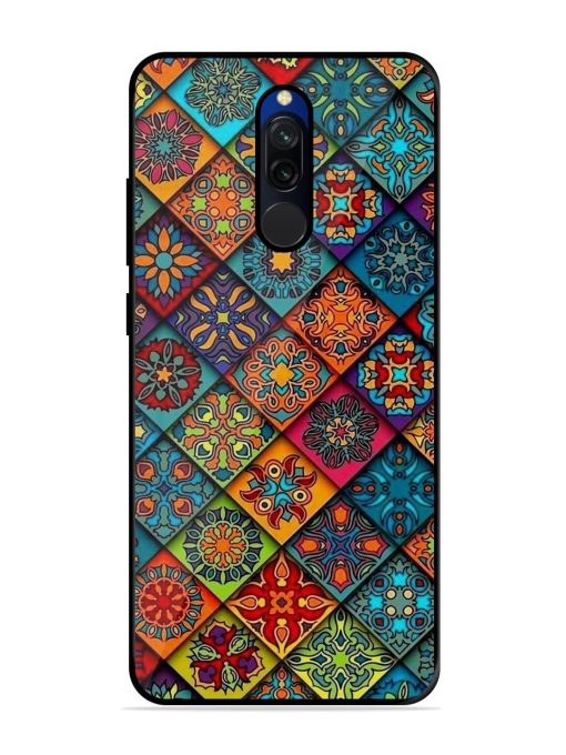 Patchwork Mandala Mosaic Glossy Soft Edge Case for Xiaomi Redmi 8