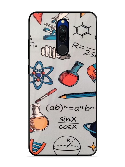 Science Doodle Delight Glossy Soft Edge Case for Xiaomi Redmi 8