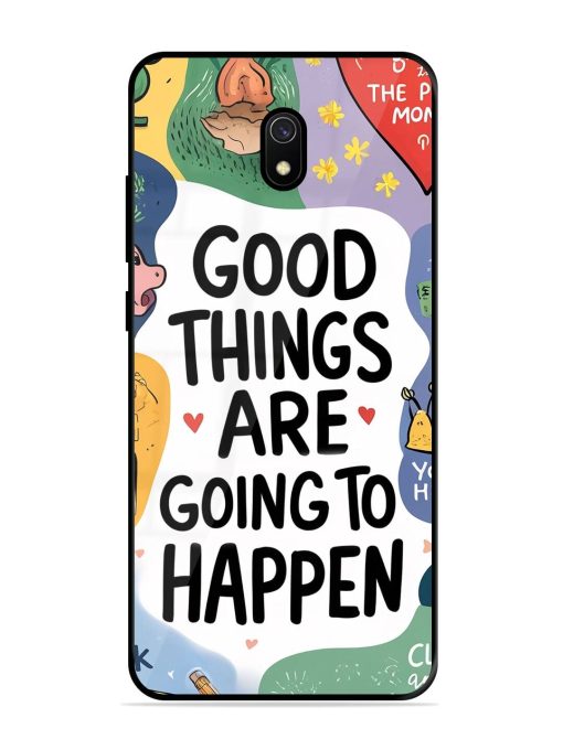 Uplifting Scribbles Glossy Soft Edge Case for Xiaomi Redmi 8A Chachhi