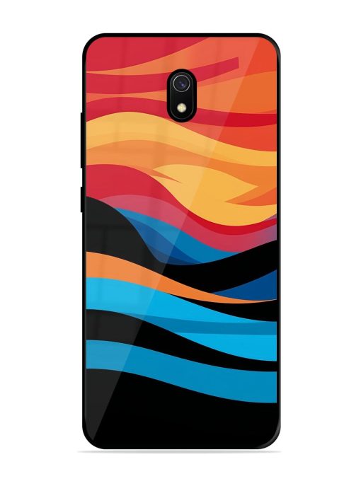 Blazing Currents Glossy Soft Edge Case for Xiaomi Redmi 8A Chachhi