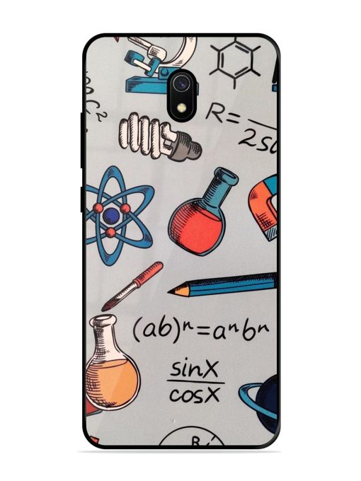 Science Doodle Glossy Soft Edge Case for Xiaomi Redmi 8A Chachhi