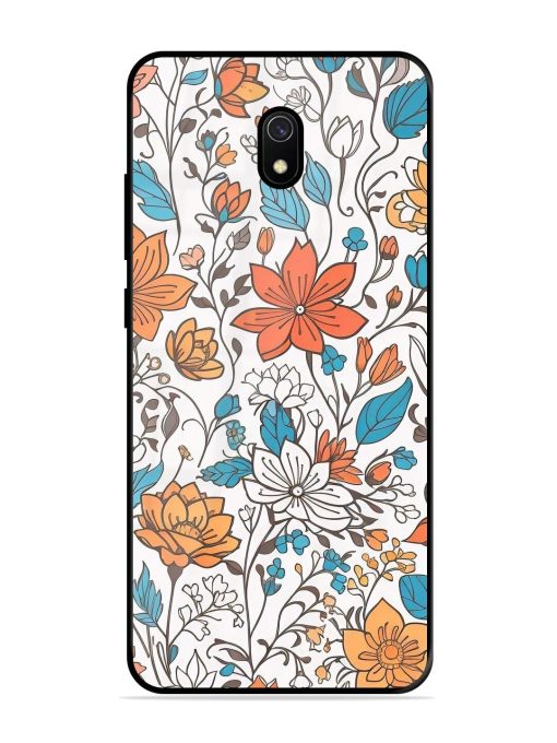 Floral Symphony Glossy Soft Edge Case for Xiaomi Redmi 8A Chachhi