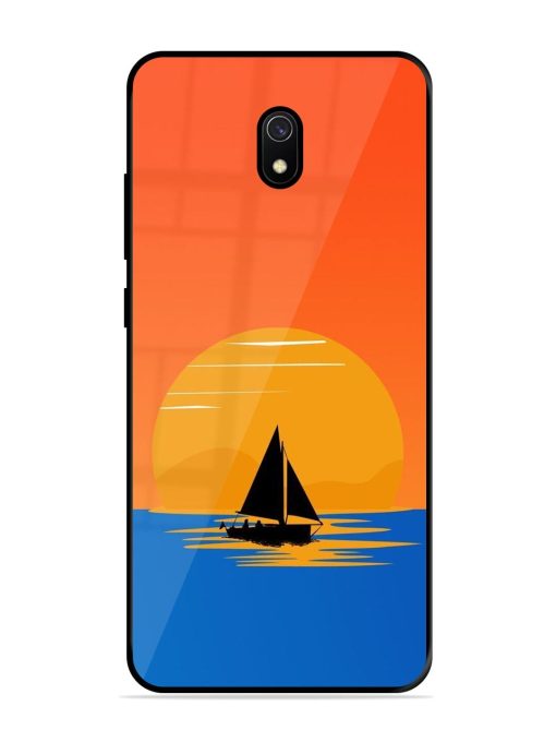 Sunset Sail Glossy Soft Edge Case for Xiaomi Redmi 8A Chachhi