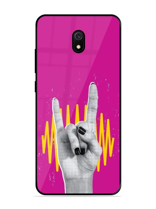 Rock Hand Glossy Soft Edge Case for Xiaomi Redmi 8A Chachhi