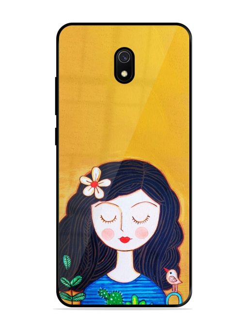 Girl Illustration Glossy Soft Edge Case for Xiaomi Redmi 8A Chachhi