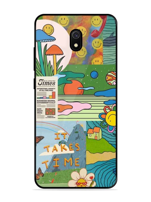 Groovy Vibes Glossy Soft Edge Case for Xiaomi Redmi 8A Chachhi