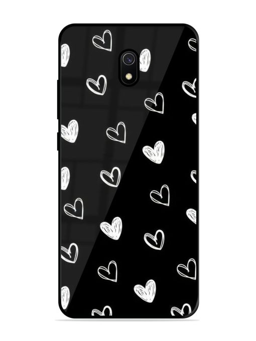 Scattered Hearts Glossy Soft Edge Case for Xiaomi Redmi 8A Chachhi