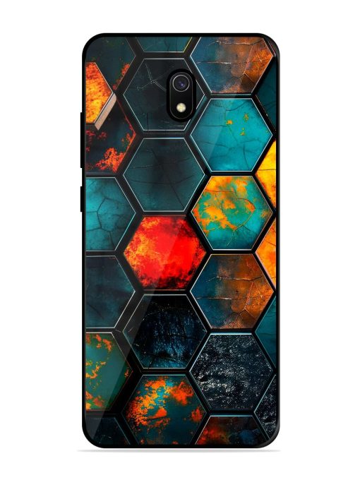 Hexagon Hive Glossy Soft Edge Case for Xiaomi Redmi 8A Chachhi