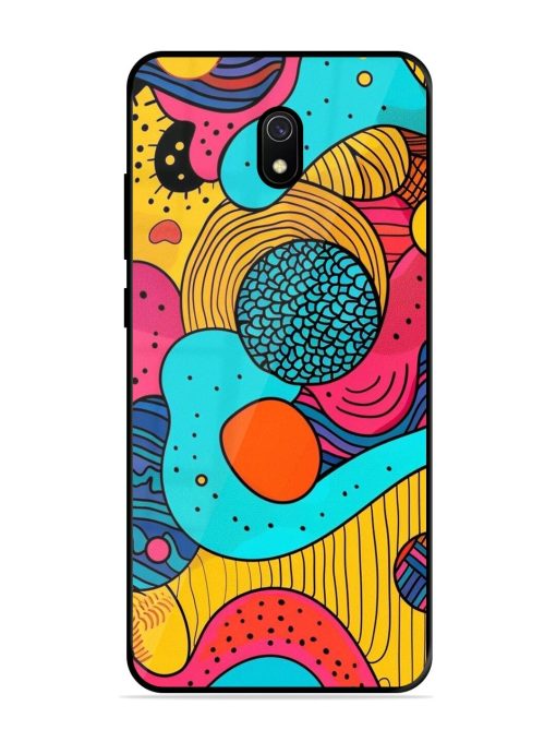 Psychedelic Patterns Glossy Soft Edge Case for Xiaomi Redmi 8A Chachhi