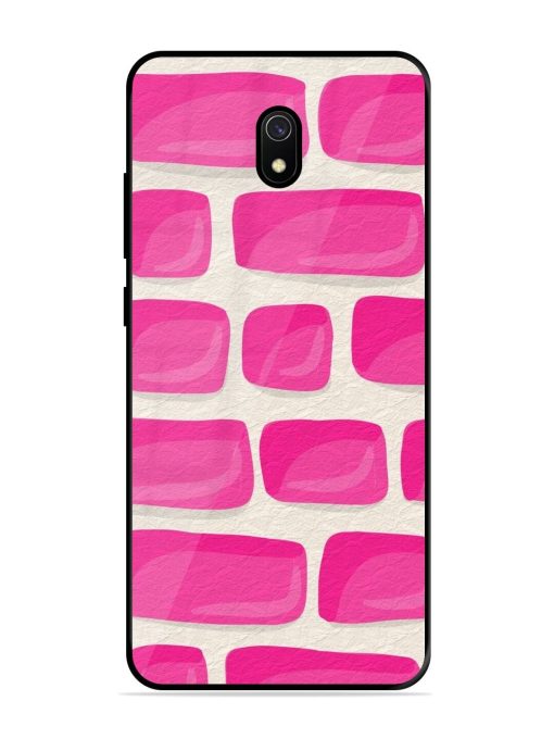 Pink Brick Wall Glossy Soft Edge Case for Xiaomi Redmi 8A Chachhi