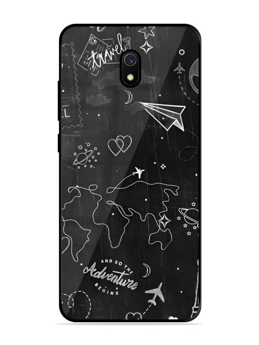 Wanderlust Sketchbook Glossy Soft Edge Case for Xiaomi Redmi 8A Chachhi