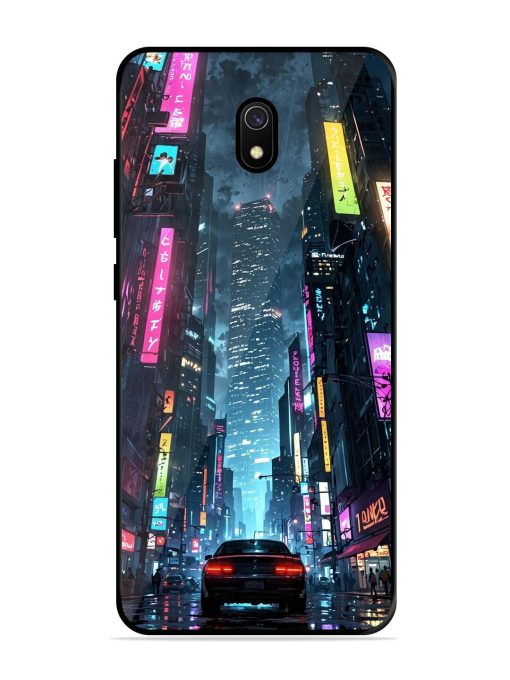 Neon Nightscape Glossy Soft Edge Case for Xiaomi Redmi 8A Chachhi