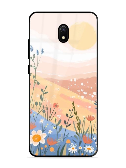 Golden Hour Blooms Glossy Soft Edge Case for Xiaomi Redmi 8A Chachhi