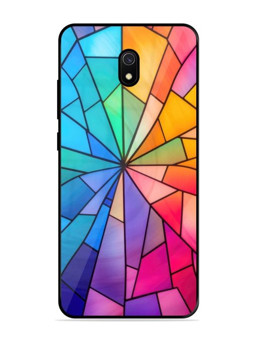 Stained Glass Kaleidoscope Of Colors Glossy Soft Edge Case for Xiaomi Redmi 8A Chachhi