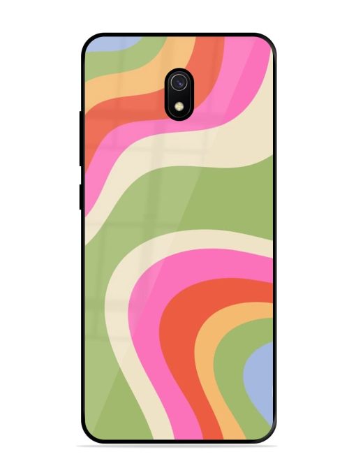 Wavy Rainbow Wonderland Glossy Soft Edge Case for Xiaomi Redmi 8A Chachhi