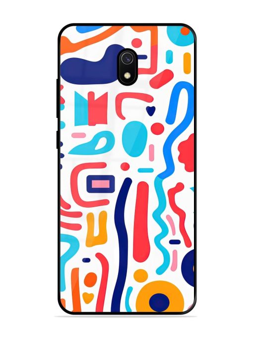 Whimsical Doodle Chaos Glossy Soft Edge Case for Xiaomi Redmi 8A Chachhi