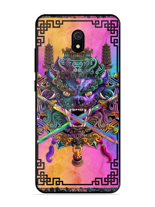 Psychedelic Fu Dog Tapestry Glossy Soft Edge Case for Xiaomi Redmi 8A Chachhi