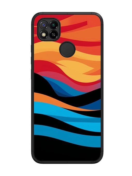 Blazing Currents Glossy Soft Edge Case for Xiaomi Redmi 9 Chachhi