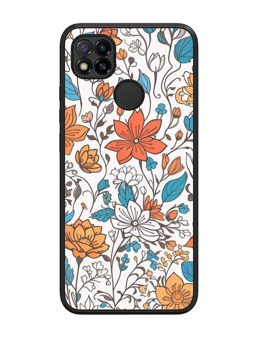 Floral Symphony Glossy Soft Edge Case for Xiaomi Redmi 9 Chachhi