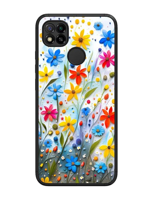 Vibrant Floral Glossy Soft Edge Case for Xiaomi Redmi 9 Chachhi